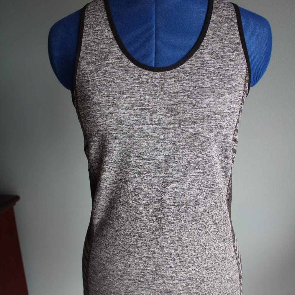 New Mix Women's Gray/Black Racerback Tank Top ~OS~🌻RN 157416